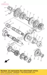 Here you can order the gear, 1st wheel (37t) from Yamaha, with part number 4JH172110000: