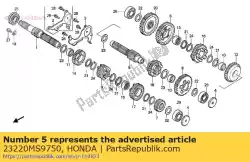 Here you can order the no description available at the moment from Honda, with part number 23220MS9750: