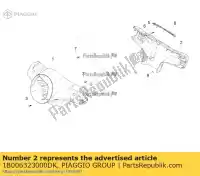 1B006323000DK, Piaggio Group, coprimanubrio posteriore vespa zapma3600 zapma3700 zapma39m zapmd310,  zapmd3200 125 300 2019 2020 2021 2022, Nuovo