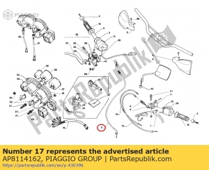 aprilia AP8114162 câble d'accélérateur - La partie au fond