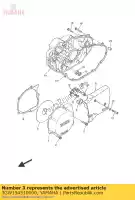 3GW154510000, Yamaha, junta, tampa do cárter 1 yamaha  sr 400 500 1995 2014 2016 2017 2018, Novo