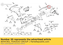 Aprilia B044382, Naklejka lewa rsv4, OEM: Aprilia B044382