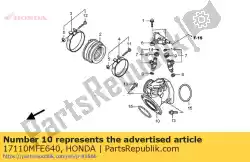 Aqui você pode pedir o comp. Manifold, entrada em Honda , com o número da peça 17110MFE640: