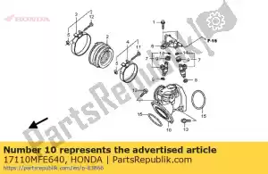 honda 17110MFE640 comp. manifold, entrada - Lado inferior