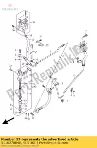 Suzuki 5116270040 circlip, mât rr - La partie au fond