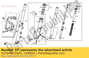 Honda 51454MCSG01 parafuso, fr. garfo - Lado inferior