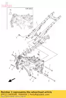 2PP211900000, Yamaha, quadro traseiro comp. yamaha  mt 850 900 2015 2016 2017 2019 2020 2021, Novo