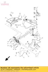 yamaha 2C2F174A0000 insulator, side cover - Bottom side