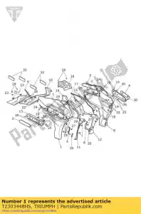 triumph T2303448HS t2303448-hs tanque de panel derecho - Lado inferior