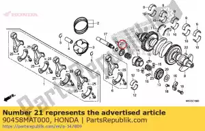 honda 90458MAT000 washer b, balancer side - Bottom side