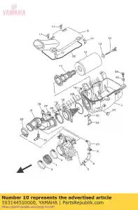 Yamaha 1S3144510000 element, luchtfilter - Onderkant