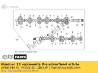 AP0634670, Piaggio Group, 4a ruota dentata aprilia  caponord etv normal and r rst rsv rsv tuono sl sl falco 1000 1998 1999 2000 2001 2002 2003 2004 2005 2006 2007 2008 2009, Nuovo