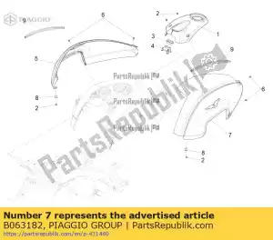 Piaggio Group B063182 niedoko?czone lewe podparcie zbiornika - Dół