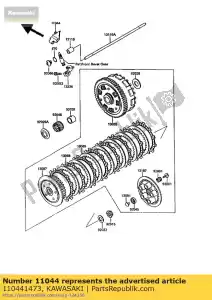 kawasaki 110441473 bracket,clutch cable vn750-a2 - Bottom side