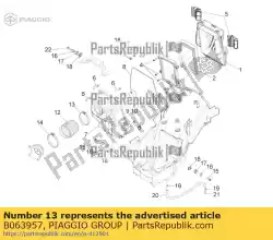 Aqui você pode pedir o braçadeira de mangueira d76 em Piaggio Group , com o número da peça B063957: