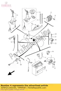 yamaha 3D9H21160100 drut, przewód ujemny - Dół