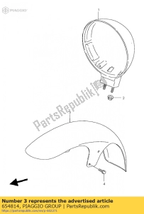 aprilia 654814 lh support - Bottom side