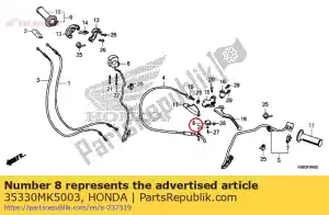 honda 35330MK5003 interruptor de montaje, embrague - Lado inferior