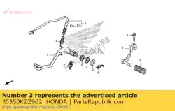 Here you can order the switch assy., rr. Stop from Honda, with part number 35350KZZ902: