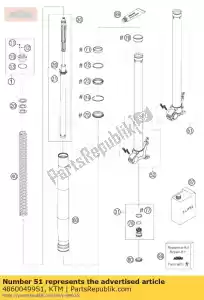 ktm 48600499S1 asklem links adv. cpl. 07 - Onderkant