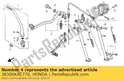 Here you can order the bolt, kick joint from Honda, with part number 28306KAE770:
