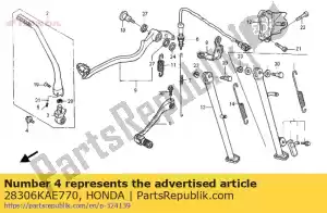 honda 28306KAE770 bolt, kick joint - Bottom side