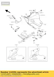 Here you can order the bracket,lower cowling ex250-f2 from Kawasaki, with part number 110451865: