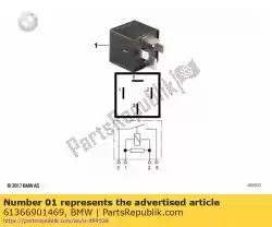 Tutaj możesz zamówić przeka? Nik, styk zwierny, czarny od BMW , z numerem części 61366901469: