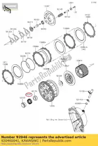 kawasaki 920460041 lager-naald zx1000jbf - Onderkant