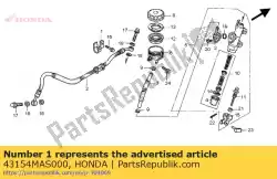 Tutaj możesz zamówić clamper, rr. Przewód hamulcowy od Honda , z numerem części 43154MAS000: