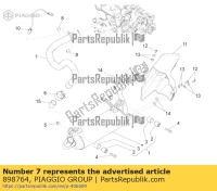 898764, Aprilia, tubo di scarico, Nuovo