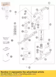 Aquí puede pedir monoshock parte inferior cpl. 07 de KTM , con el número de pieza 50180358S3:
