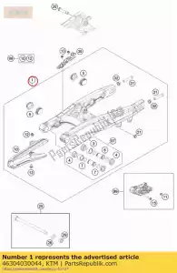 ktm 46304030044 brazo oscilante cpl. 65 sx 2016 - Lado inferior