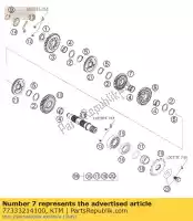 77333214100, KTM, engrenagem intermediária 4 g 26-t ktm sx sxs 450 505 2006 2007 2008 2009, Novo