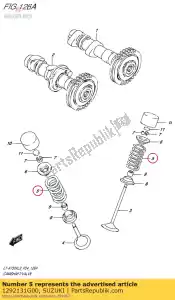 suzuki 1292131G00 veer, klep - Onderkant