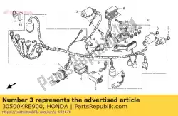 Ici, vous pouvez commander le bobine d'allumage auprès de Honda , avec le numéro de pièce 30500KRE900: