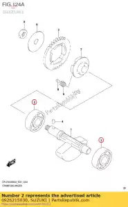 Suzuki 0926215030 lager, slinger b - Onderkant