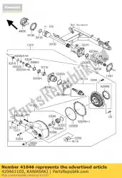 lagerhuis van Kawasaki, met onderdeel nummer 410461103, bestel je hier online: