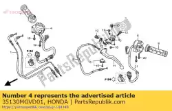 Aquí puede pedir interruptor de montaje, parada del motor de Honda , con el número de pieza 35130MGVD01: