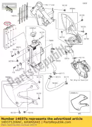 Here you can order the screen,lh,ebony from Kawasaki, with part number 1403712666C: