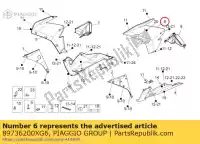 89736200XG6, Piaggio Group, carenatura, giallo aprilia rsv rsv4 1000 2009 2011 2012 2013, Nuovo