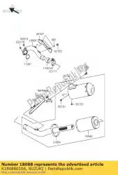 Here you can order the pipe,exhaust from Suzuki, with part number K180880106: