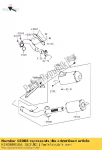 suzuki K180880106 pipe,exhaust - Bottom side