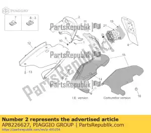 Piaggio Group AP8226627 kentekenplaathouder - Overzicht