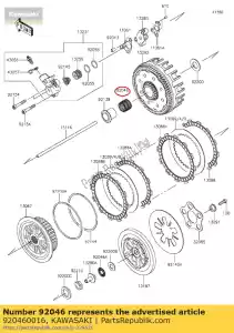 kawasaki 920460016 bearing-needle kx250-n2 - Bottom side