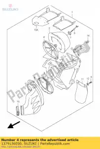 Suzuki 1379136E00 suporte, filtro - Lado inferior