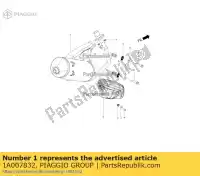 1A007832, Piaggio Group, silencieux, ens. aprilia met0001a met0001aa met0001aawh, metm9100 met0001bav met0003ba1 metm917e metm918e, met0001a sr 125 storm tt bsiv 125 150 2018 2019 2020 2021 2022, Nouveau