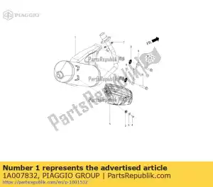 Piaggio Group 1A007832 muffler, assy. - Bottom side