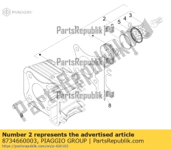 Aprilia 8734660003, Gruppo pistone cat.3, OEM: Aprilia 8734660003