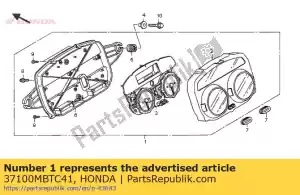 Honda 37100MBTC41 meter assy., combination - Bottom side